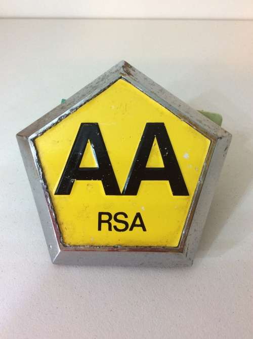 OLD AA BADGE WITH BRACKETS