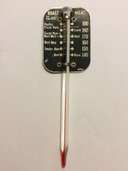 VINTAGE OVEN TEMPERATURE THERMOSTAT - MADE IN JAPAN - TOP PART TIN - GREAT ITEM FOR DISPLAY -