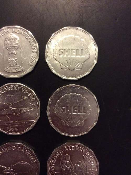 COLLECTION 1960s SHELL TOKENS  - RARE FIND - ALL ONE BID -
