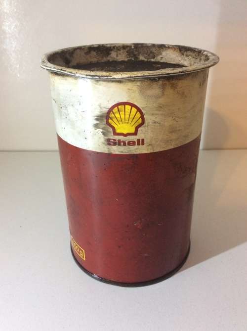SHELL GHRIES OIL TIN - GREAT FIND -