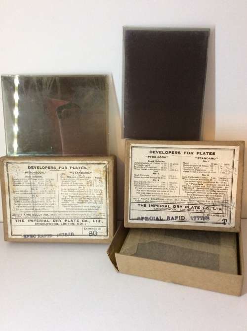 TWO BOXES OF LATE 1890s GLASS PLATE NEGATIVES - TEN PER BOX - ALL FOR ONE BID - AMAZING -