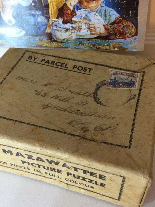 RARE MAZAWATTEE PUZZLE IN ORIGINAL BOX POSTED IN - ALL PIECES - BRILLIANT -