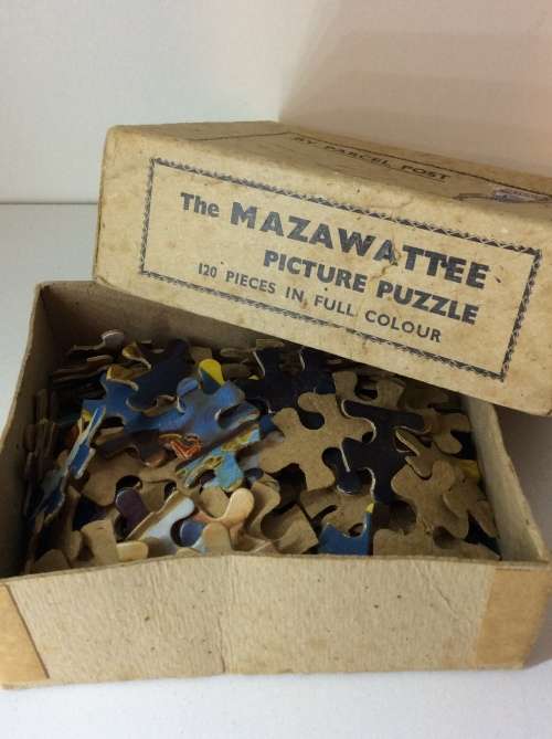 RARE MAZAWATTEE PUZZLE IN ORIGINAL BOX POSTED IN - ALL PIECES - BRILLIANT -