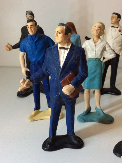 Vintage 1965 Gilbert James Bond 007 Ten Movie Characters Action Figure Set - COMPLETE - SUPER RARE -