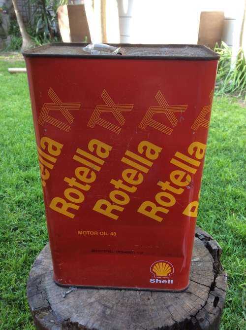 OLD 5 LITER OIL CAN - ROTELLA - GREAT FIND -
