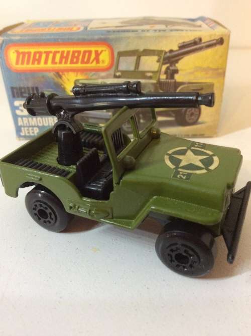 1977 MATCHBOX 75 - ARMOURED JEEP - ORIGINAL BOX - AMAZING FIND -