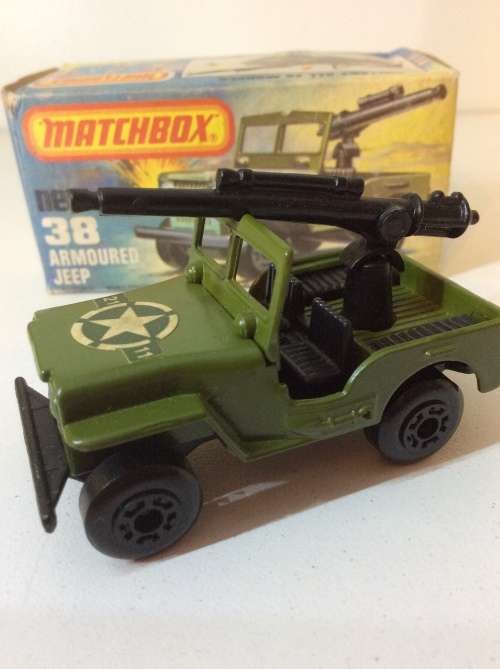 1977 MATCHBOX 75 - ARMOURED JEEP - ORIGINAL BOX - AMAZING FIND -