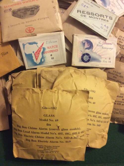 MASSIVE LOT OLD/VINTAGE CLOCK AND WATCH PARTS - ALL FOR ONE BID - READ DESCRIPTION PLEASE -