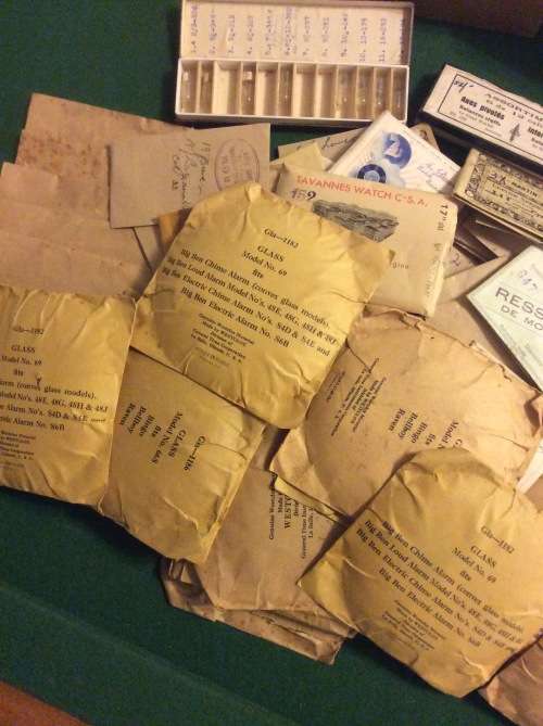 MASSIVE LOT OLD/VINTAGE CLOCK AND WATCH PARTS - ALL FOR ONE BID - READ DESCRIPTION PLEASE -