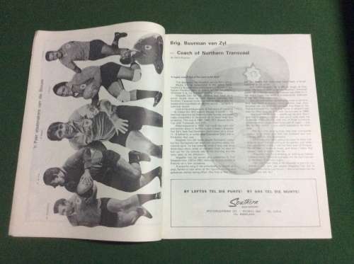 1974 NORTHERN TRANSVAAL VS BRITISH ISLANDS RUGBY PROGRAM - AMAZING PIECE SA RUGBY HISTORY -
