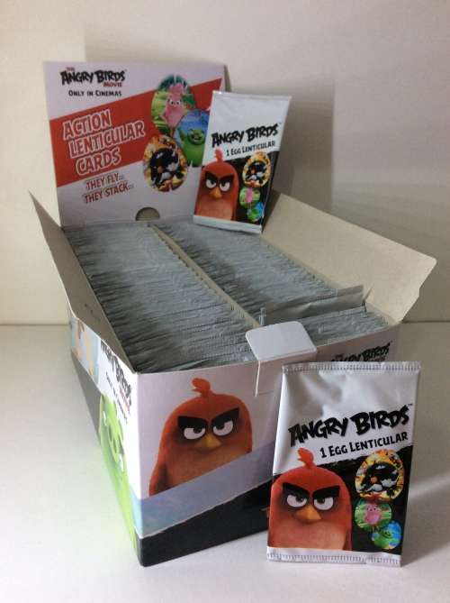 FULL BOX ANGRY BIRDS ACTION LENTICULAR CARDS - SEALED -