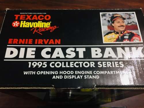 ERNIE IRVAN RACING FORD DIE CAST BANK MODEL - 1995 - NO KEY - Box 28cm long -