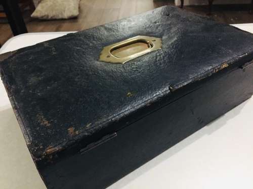 EDWARDIAN TRAVELING WRITING BLOCK WITH KEY - SOMETHING SPECIAL -