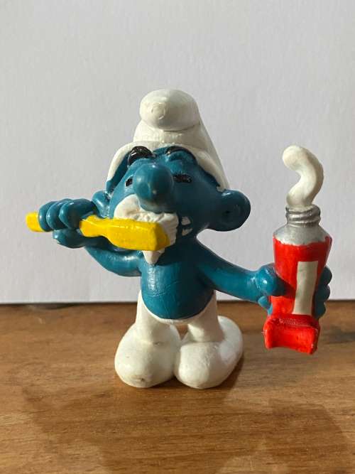 TOOTHBRUSH SMURF - 1979 PEYO HONG KONG -