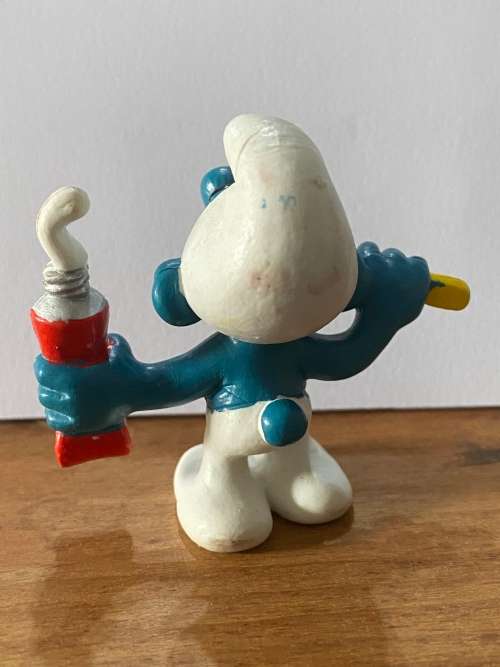 TOOTHBRUSH SMURF - 1979 PEYO HONG KONG -
