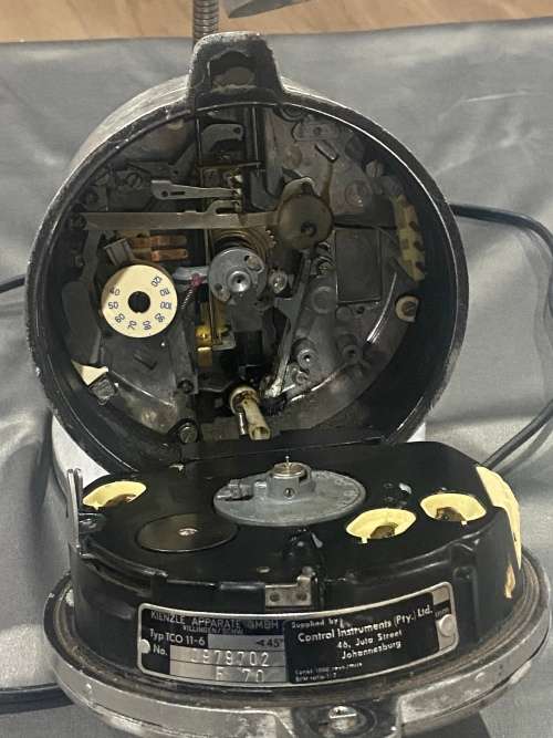 VERY COOL OLD GERMAN SPEEDOMETER  CONVERTED INTO A LIGHT