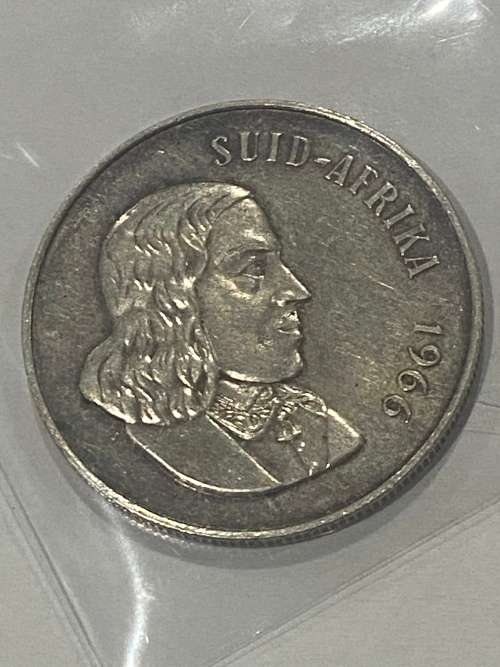 SOUTH AFRICAN 1966 SILVER AFRIKAANS R1
