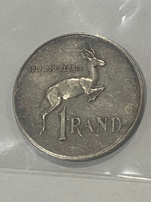 SOUTH AFRICAN 1966 SILVER AFRIKAANS R1