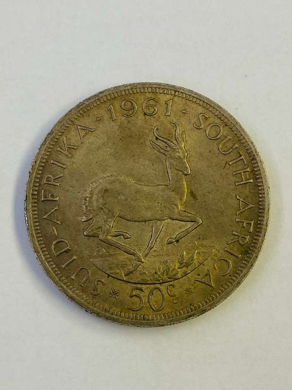 1961 SILVER 50cent COIN RSA