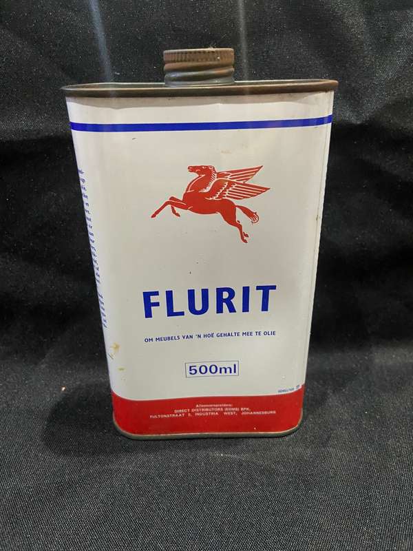 OLD MOBIL FLURIT OIL CAN