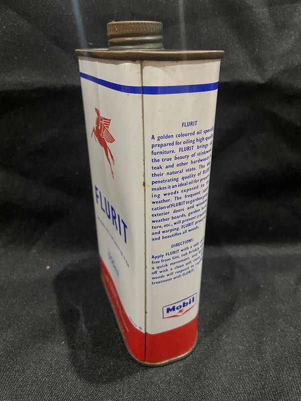 OLD MOBIL FLURIT OIL CAN