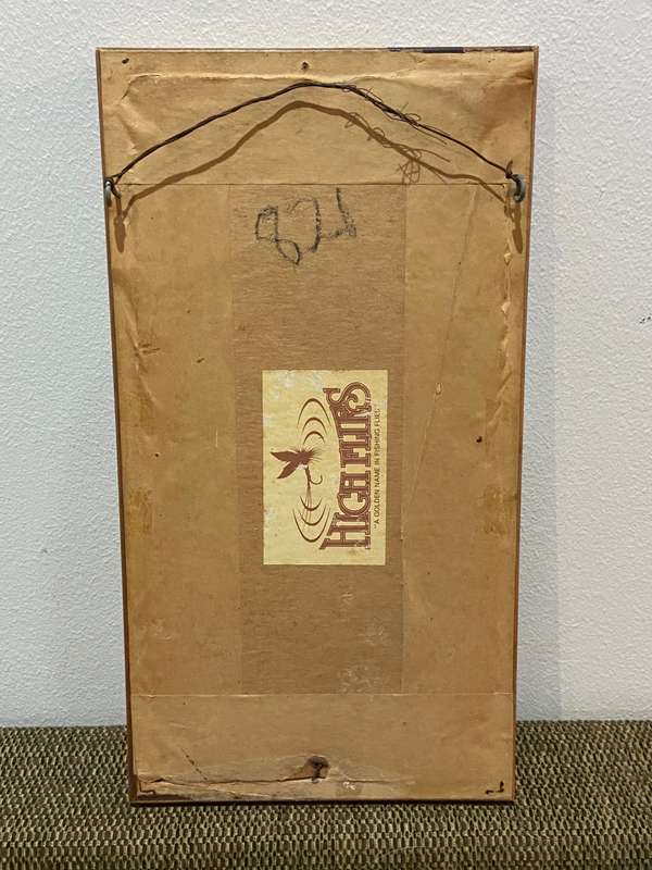 TEALS WHISKEY FLY FISHING SIGN BEHIND GLASS