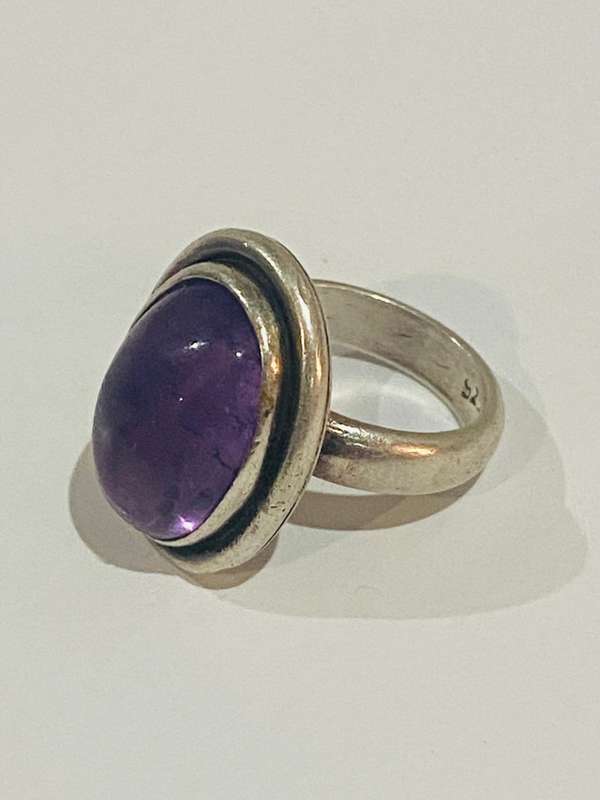 STUNNING OLD SILVER RING 925