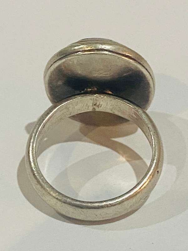 STUNNING OLD SILVER RING 925