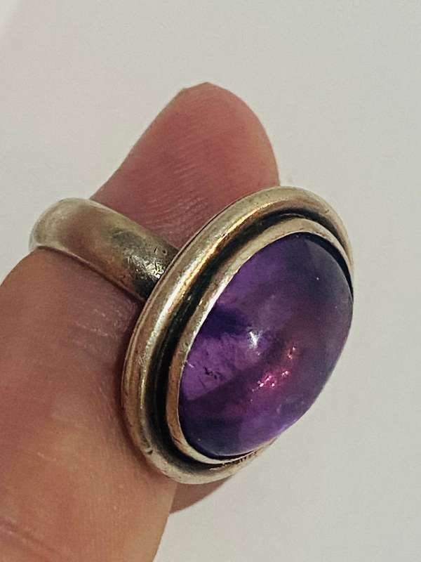 STUNNING OLD SILVER RING 925