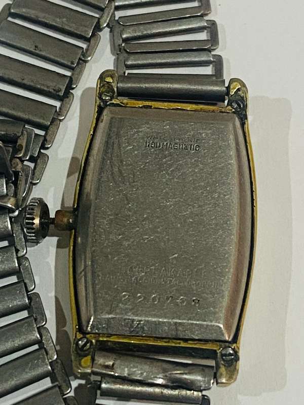 OLD UNION SPECIAL WATCH WITH STERLING SILVER STRAP (not working)