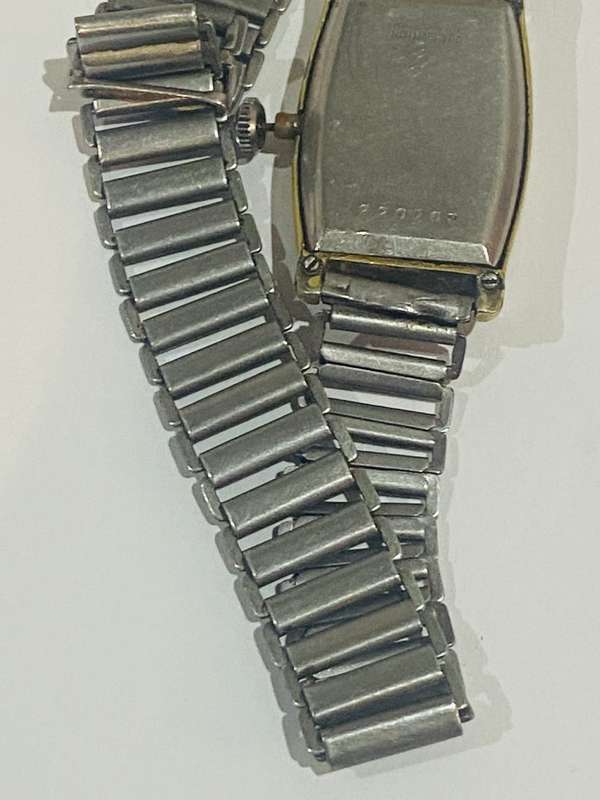 OLD UNION SPECIAL WATCH WITH STERLING SILVER STRAP (not working)