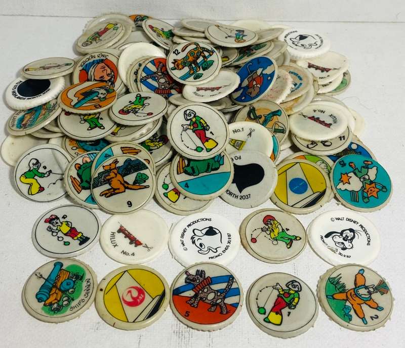100 PLUS BOTTLE TOP LINERS FROM 1980s - Various Competitions -