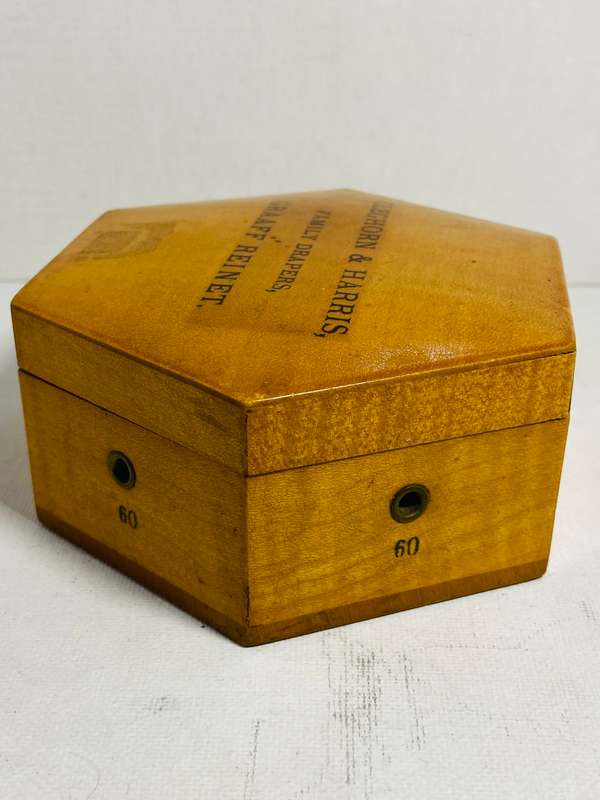 CIRCA 1950s SEWING THREAD HOLDER - CLEGHORN & HARRIS - Graaff Reinet -