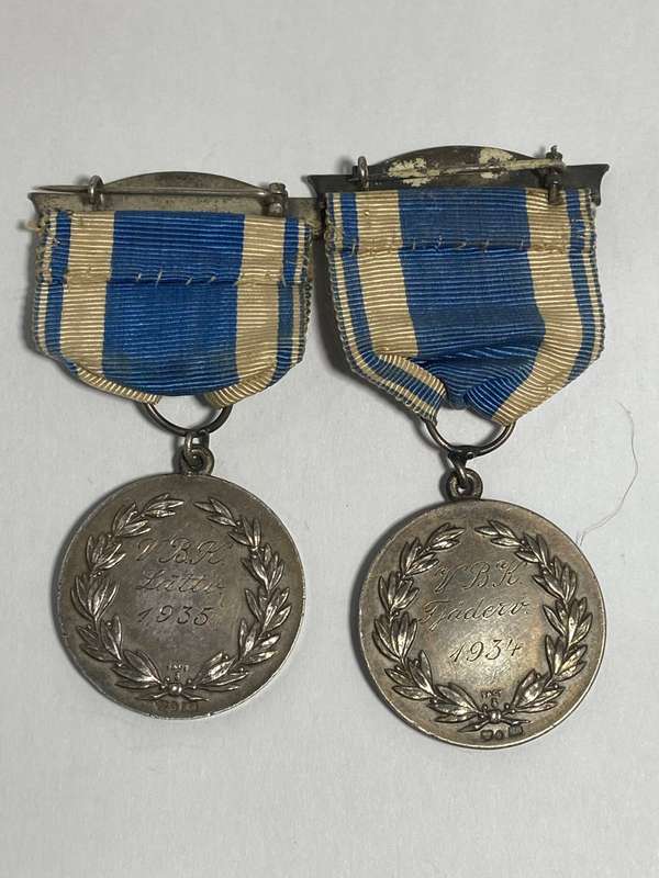 TWO 1930s MEDALS - SWEDISH SILVER -