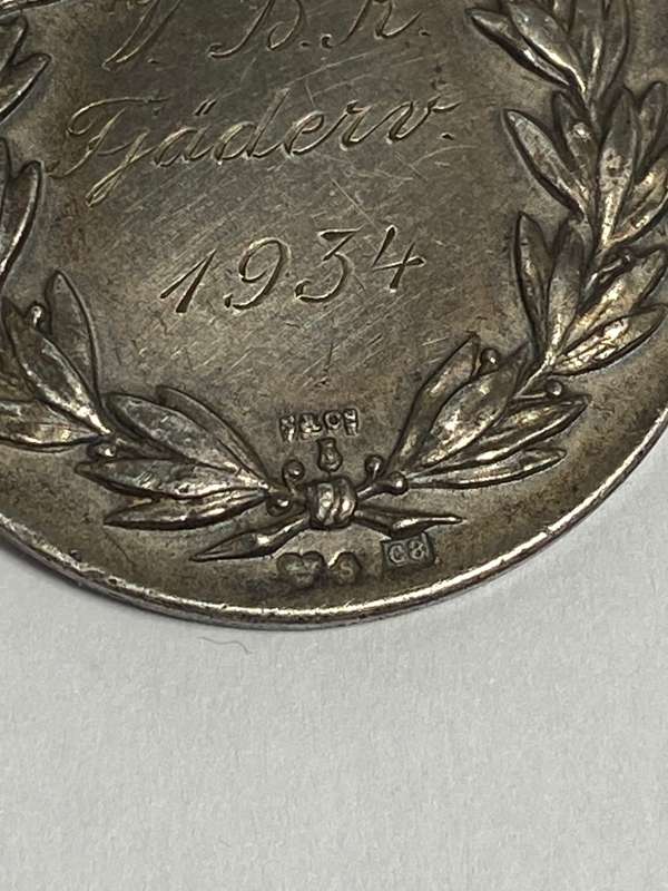 TWO 1930s MEDALS - SWEDISH SILVER -