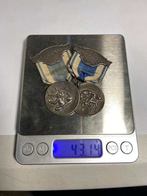 TWO 1930s MEDALS - SWEDISH SILVER -
