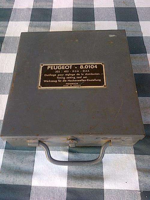 Vintage Timing Setting Tool Set, Tin/Carry Case: Peugeot (tin empty)