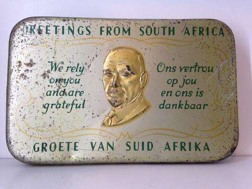 JAN SMUTS - WORLD WAR II - CHRISTMAS TIN TO THE TROOPS - 1940 -