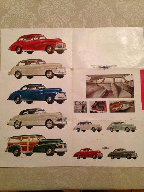 ORIGINAL 1940'S/50'S CHEVROLET MOTOR VEHICLE BROCHURE - POSTER - INCREDIBLE FIND -