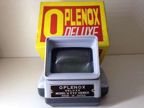 OPLENOX DELUXE SLIDE VIEWER - WITH BUILD IN MUSIC BOX - WORKING - INCREDIBLE FIND - RARE -
