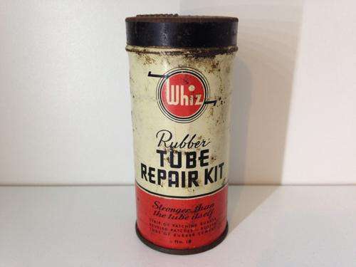 WHIZ VINTAGE RUBBER TUBE REPAIR KIT TIN - TORONTO CANADA -