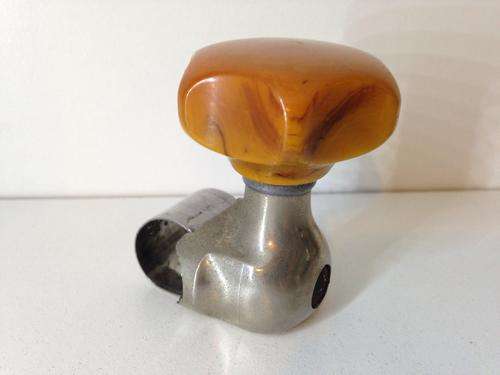 VINTAGE STEERNOB - STEERWHEEL KNOB MADE IN MILWAULKEE USA - AMAZING PIECE, MUST HAVE -