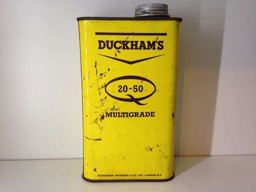 DUCKHAMS ONE QUART OLD OIL CAN - LONDON OIL CAN - AMAZING FIND -