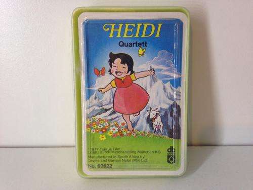 VINTAGE 1970's HEIDI QUARTETT PACK PLAYING CARDS - MADE IN NATAL IN 1977 - AMAZING FIND -
