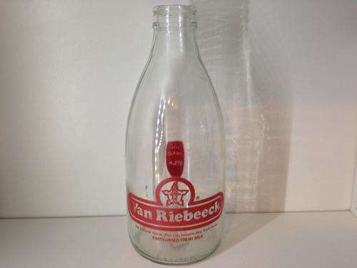 VAN RIEBEECK ONE LITER MILK BOTTLE - GREAT FIND -