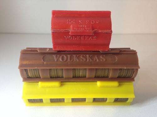 VOLKSKAS ONE , TWO & TWENTY CENT PLASTIC HOLDERS - GREAT FIND -