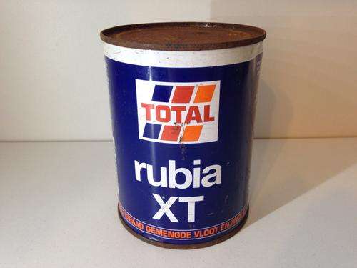 TOTAL RUBIA XT OIL CAN - OLD NEW STOCK STILL SEALED - GREAT FIND -