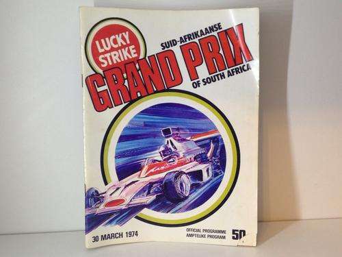 1974 SOUTH AFRICAN GRAND PRIX PROGRAMME - JODY SCHECKTER IN THE RACE - AMAZING -