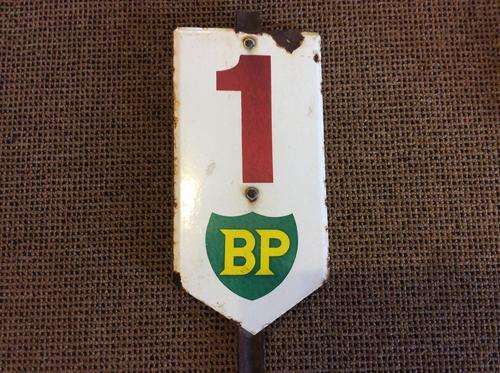 VINTAGE BP OIL RALLY ENAMEL SIGN  - GREAT FIND -