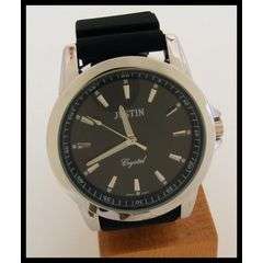 Mens Justin Watch with Black silicon strap